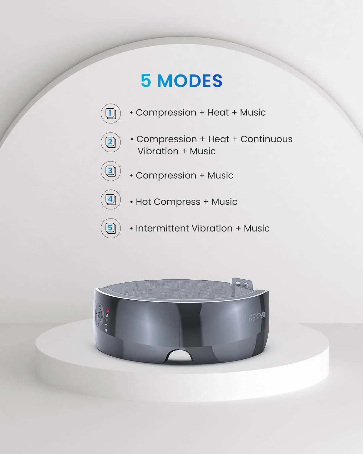 Heated Eye Massager with Adaptive Temple Massage - Relax and Revitalize Your Eyes with Compression and Heat