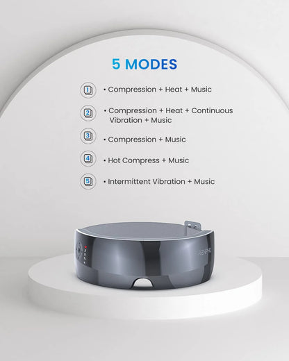 Heated Eye Massager with Adaptive Temple Massage - Relax and Revitalize Your Eyes with Compression and Heat