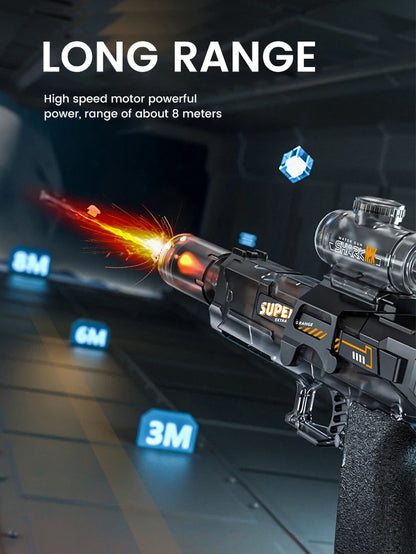 Exciting Children's Simulated Flame Electric Water Gun - Perfect for Summer Beach and Pool Fun with Automatic Sensor Lights!