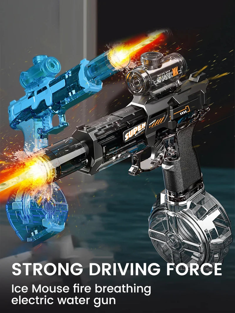 Exciting Children's Simulated Flame Electric Water Gun - Perfect for Summer Beach and Pool Fun with Automatic Sensor Lights!