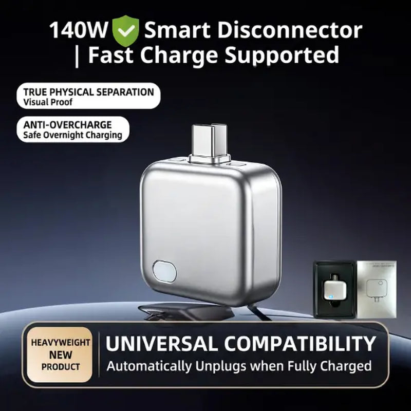 Revolutionary 140W Battery Guard with Smart Auto-Stop Charging - Perfect for Overnight Use and Universal Device Compatibility!