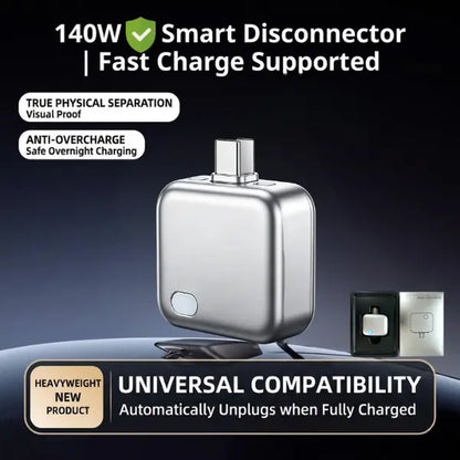 Revolutionary 140W Battery Guard with Smart Auto-Stop Charging - Perfect for Overnight Use and Universal Device Compatibility!