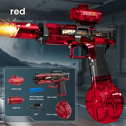 Exciting Children's Simulated Flame Electric Water Gun - Perfect for Summer Beach and Pool Fun with Automatic Sensor Lights!