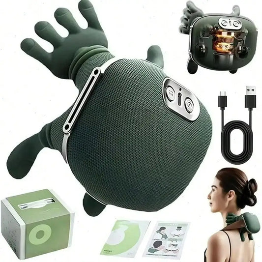 Experience Ultimate Relaxation with the Advanced 4D Shiatsu Neck and Shoulder Massager - Wireless, Deep Tissue Relief with Soothing Heat