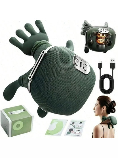 Experience Ultimate Relaxation with the Advanced 4D Shiatsu Neck and Shoulder Massager - Wireless, Deep Tissue Relief with Soothing Heat