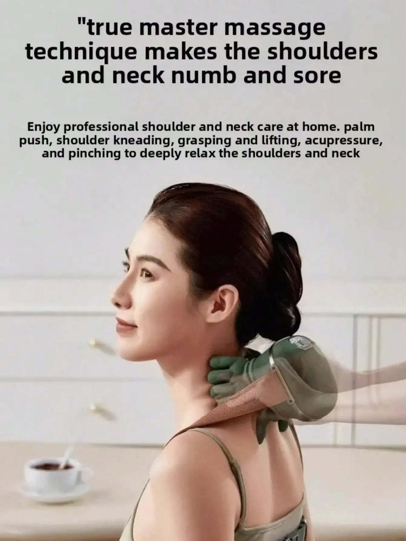 Experience Ultimate Relaxation with the Advanced 4D Shiatsu Neck and Shoulder Massager - Wireless, Deep Tissue Relief with Soothing Heat